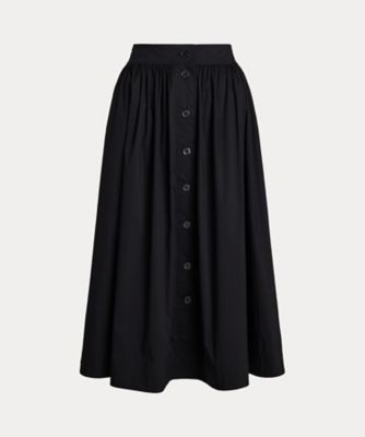 ＜LAUREN RALPH LAUREN (Women)＞ボタンフロント　コットンブレンド　スカート　ＷＭＬＲＳＫＴＳ６Ｈ２０２５９