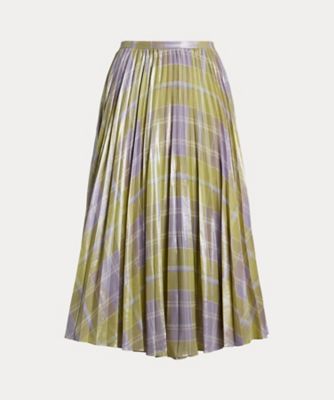 ＜LAUREN RALPH LAUREN (Women)＞チェックド　プラッド　プリーテッド　ジョーゼット　スカート　ＷＭＬＲＳＫＴＳ６Ｈ２０２６３