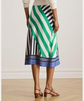 ストライプド ツイル ミディ スカート WMLRSKTS6H20299