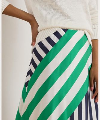 ストライプド ツイル ミディ スカート WMLRSKTS6H20299