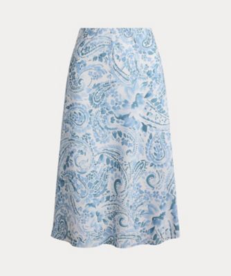 ローレン ラルフ ローレン　ペイズリー柄シルクスカート　S LAUREN RALPH LAUREN (Women)のロングスカート・マキシスカート