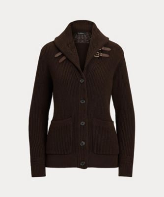 ＜LAUREN RALPH LAUREN (Women)＞バックルトリム　コットン　ショールカラー　カーディガン　ＷＭＬＲＳＷＥＳ６８２０６８５