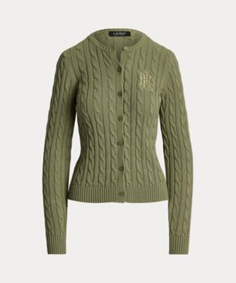 ＜LAUREN RALPH LAUREN (Women)＞ケーブルニット　コットン　カーディガン　ＷＭＬＲＳＷＥＳ６８２０７４８