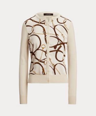 ＜LAUREN RALPH LAUREN (Women)＞ベルティングプリント　コットンブレンド　カーディガン　ＷＭＬＲＳＷＥＳ６８２０７５３