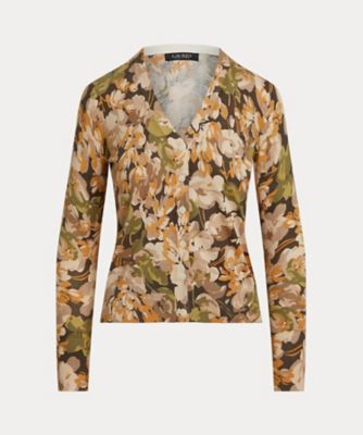 ＜LAUREN RALPH LAUREN (Women)＞フローラル　コットンブレンド　カーディガン　ＷＭＬＲＳＷＥＳ６８２０７５９