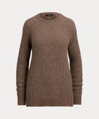 RALPH LAUREN/キャメルヘアーヘリンボーンセーターベスト/S ベビー)ケーブルニット コットン セーター ベスト （ベスト