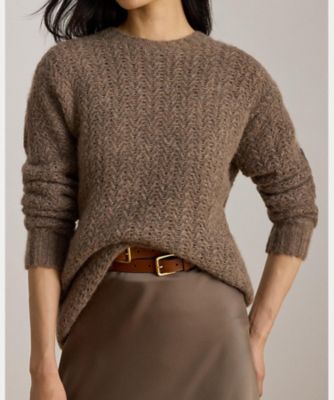 ヘリンボーン オーバーサイズ セーター