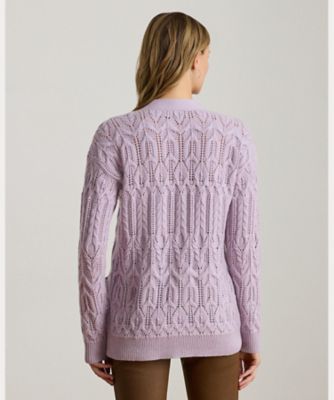 ラルフローレン カーディガン ポインテール ウールブレンド Vネック カーディガン