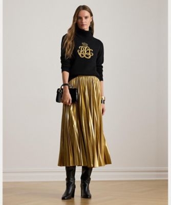 新品　ラルフローレン ウールブレンド　タートルネックワンピース マキシ丈 カーキ 新品 ラルフローレン ウールブレンドタートルネックワンピース マキシ