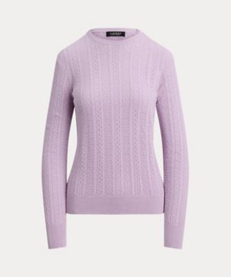 ポインテールニット コットンブレンド セーター