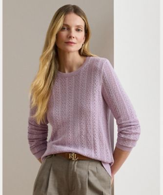 ポインテールニット コットンブレンド セーター