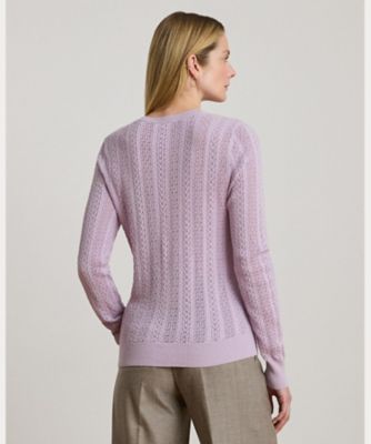 ポインテールニット コットンブレンド セーター