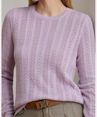 ポインテールニット コットンブレンド セーター