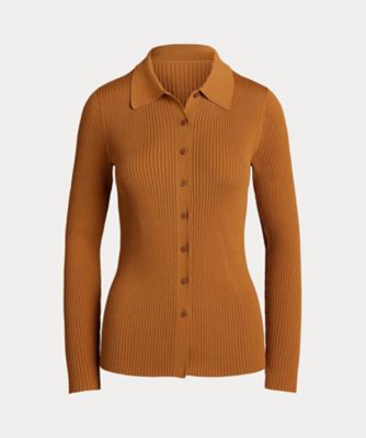 ラルフローレン カーディガン ポインテール ウールブレンド Vネック カーディガン