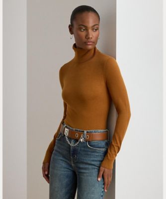 シルクブレンド タートルネック セーター