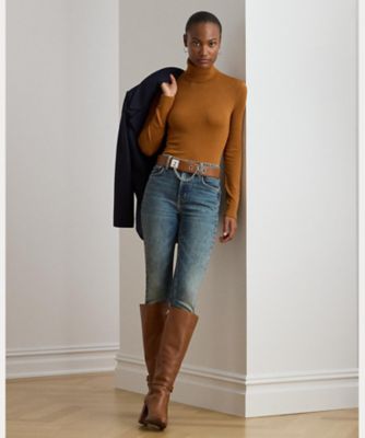 シルクブレンド タートルネック セーター