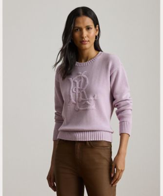 エンブロイダリーロゴ コームド コットン セーター