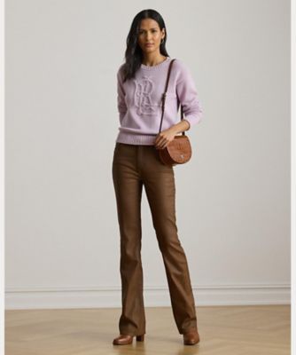 エンブロイダリーロゴ コームド コットン セーター