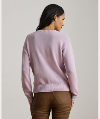 エンブロイダリーロゴ コームド コットン セーター