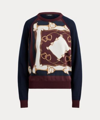＜LAUREN RALPH LAUREN (Women)＞エクエステリアンプリント　コットンブレンド　セーター　ＷＭＬＲＳＷＥＳ６８２０８７４