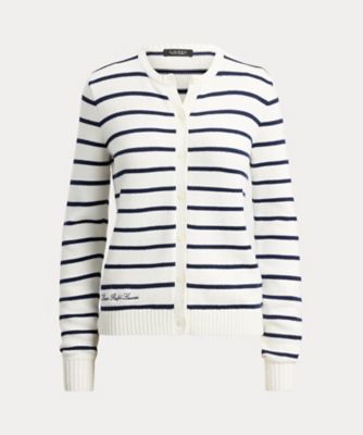 ＜LAUREN RALPH LAUREN (Women)＞ストライプド　コットン　カーディガン　ＷＭＬＲＳＷＥＳ６８２０８７５