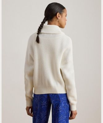 リブニット ショールカラー トグル カーディガン