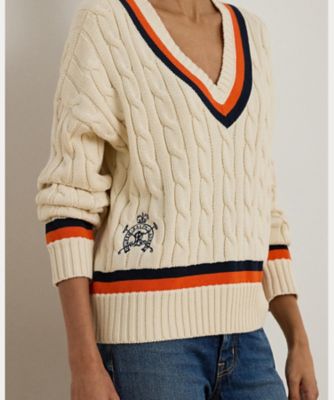 ラルフローレン 24AW ケーブルニット コットン クリケット セーターベスト ケーブルニット コットン クリケット セーター | ラルフ ローレン公式