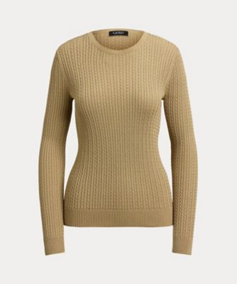＜LAUREN RALPH LAUREN (Women)＞ミニケーブル　クルーネック　セーター　ＷＭＬＲＳＷＥＳ６８２０８８９