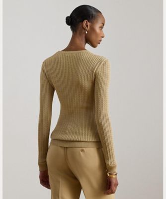 GW中のみお値下げ！【美品】Lauren ケーブルニット ミニケーブル クルーネック セーター WMLRSWES6820889