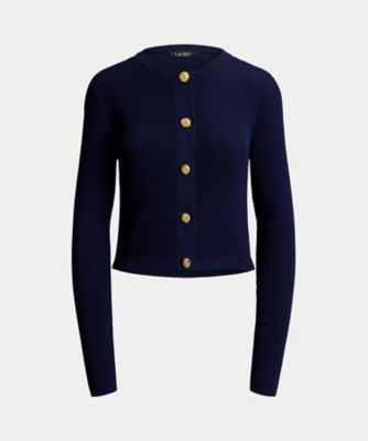 ＜LAUREN RALPH LAUREN (Women)＞リブニット　クルーネック　カーディガン　ＷＭＬＲＳＷＥＳ６８２０８９５
