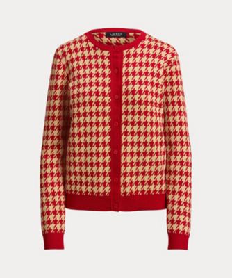 ＜LAUREN RALPH LAUREN (Women)＞ハウンドトゥース　ジャカード　カーディガン　ＷＭＬＲＳＷＥＳ６８２０９００