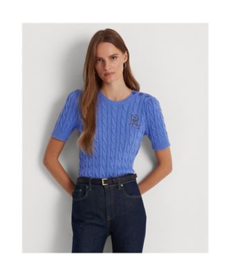 ケーブルニット コットン ショートスリーブ セーター の通販 | 三越