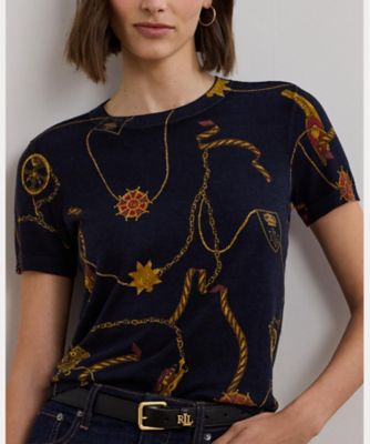 RALPH LAUREN｜コットンブレンド ショートスリーブ セーター