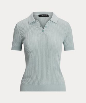 ＜LAUREN RALPH LAUREN (Women)＞ポインテールニット　コットンブレンド　ポロ　セーター　ＷＭＬＲＳＷＥＳＮ８２０１５１