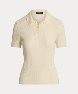 ＜LAUREN RALPH LAUREN (Women)＞ポインテールニット　コットンブレンド　ポロ　セーター　ＷＭＬＲＳＷＥＳＮ８２０１５５