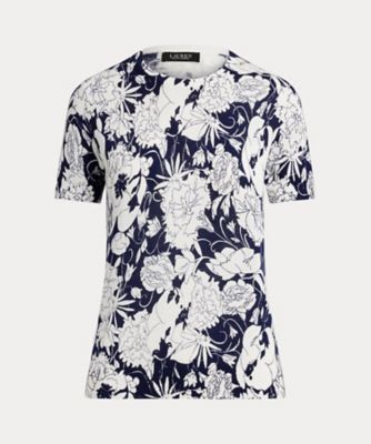 ＜LAUREN RALPH LAUREN (Women)＞フローラル　コットンブレンド　ショートスリーブ　セーター　ＷＭＬＲＳＷＥＳＮ８２０１９０