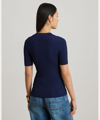 Polo Ralph Lauren ストライプド ショートスリーブ セーター POLO RALPH LAUREN（ポロ ラルフ ローレン）の「ストライプド ショート