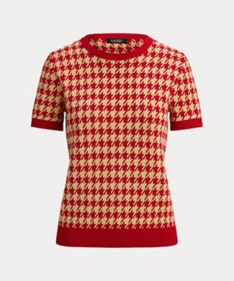 ＜LAUREN RALPH LAUREN (Women)＞ハウンドトゥース　ショートスリーブ　セーター　ＷＭＬＲＳＷＥＳＮ８２０１９７