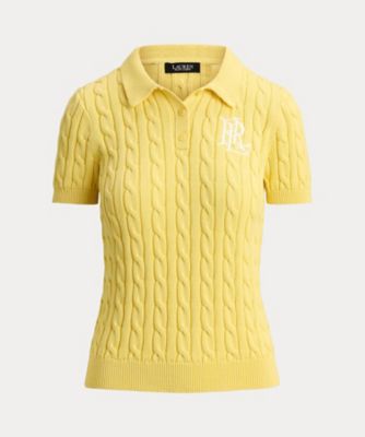 ＜LAUREN RALPH LAUREN (Women)＞ケーブルニット　コットン　ポロ　セーター　ＷＭＬＲＳＷＥＳＮ８２０２０１