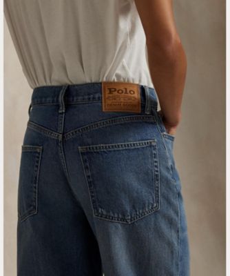 ハイライズ ワイドレッグ クロップ ジーンズ