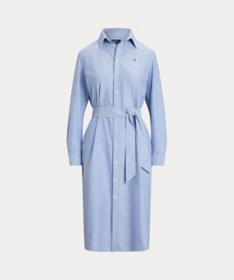 Ralph Lauren♥綿♥セットアップ♥フォーマル上下♥110♥ ベルテッド コットン オックスフォード シャツドレス