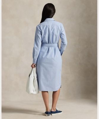 極美品✨24SSポロラルフローレン ベルテッドオックスフォードシャツドレス XS ポロラルフローレン ベルテッド オックスフォードシャツドレス