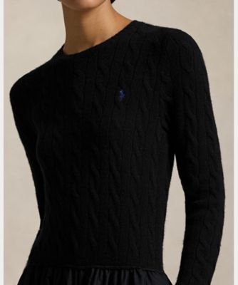 ハイブリッド ケーブル セーター ドレス