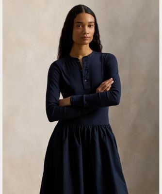 コットン ヘンリーネック ドレス WMPODRSNFA21046