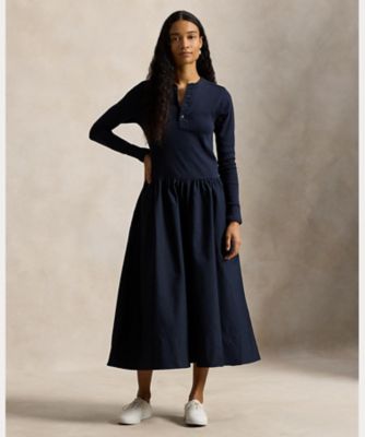 コットン ヘンリーネック ドレス WMPODRSNFA21046