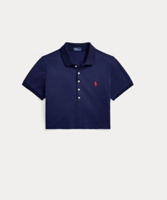 POLO RALPH LAUREN WOMENS (Women)/ポロ ラルフ ローレン ストレッチ ピケ クロップド ポロシャツ WMPOKNINB920234