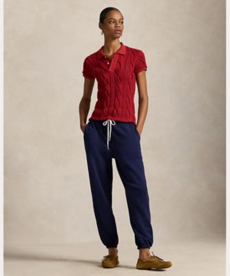 ケーブルニット コットン ポロシャツ WMPOKNINB920295