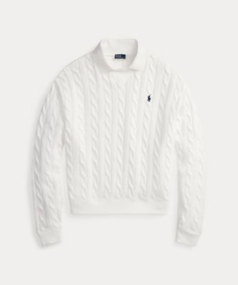 ＜POLO RALPH LAUREN WOMENS (Women)＞ケーブルニット　コットン　ポロカラー　セーター　ＷＭＰＯＫＮＩＮＢ９２０３１０