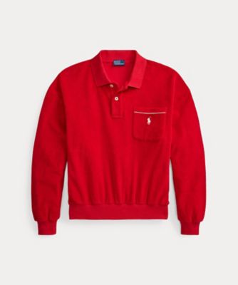 ＜POLO RALPH LAUREN WOMENS (Women)＞テリー　ロングスリーブ　ポロシャツ　ＷＭＰＯＫＮＩＮＢ９２０３１２