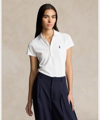 ꧁新 品꧂ POLO RALPH LAUREN ポロスリムフィットストレッチ黒M カスタム スリム フィット ストレッチ メッシュ ポロシャツ